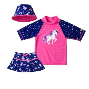 Unicorn Pink and Blue Kids Swim Set